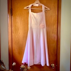 Blush Pink Midi Prom Party Dress
